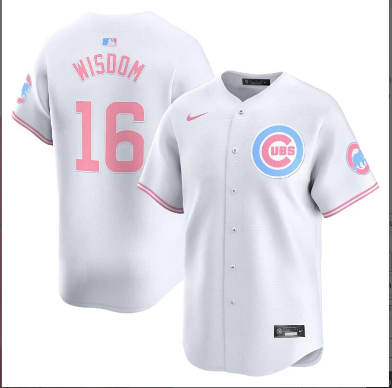 Men Chicago Cubs #16 Wisdom white 2024 Nike MLB jersey